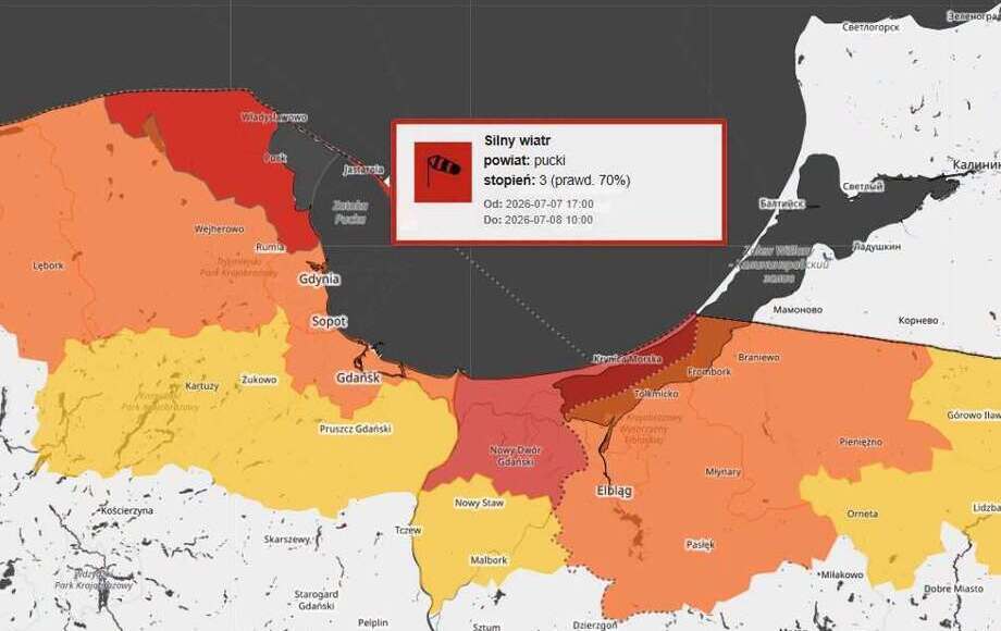 Zdjęcie do Ostrzeżenie III stopnia przed bardzo silnym wiatrem
