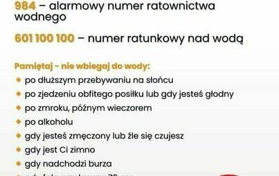 Zdjęcie do Wybierasz się nad wodę? Poznaj te numery!