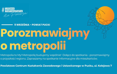 Zdjęcie do JAKIEJ METROPOLII CHCEMY? GŁOS HELU I POWIATU PUCKIEGO MA ZNACZENIE