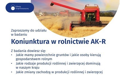 Zdjęcie do Badanie Koniunktury w Gospodarstwach Rolnych (AK-R)