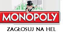 Obraz przedstawia logo - monopoly zagłosuj na Hel