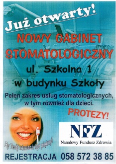 Obraz przedstawia plakat - Nowy Gabinet Stomatologiczny